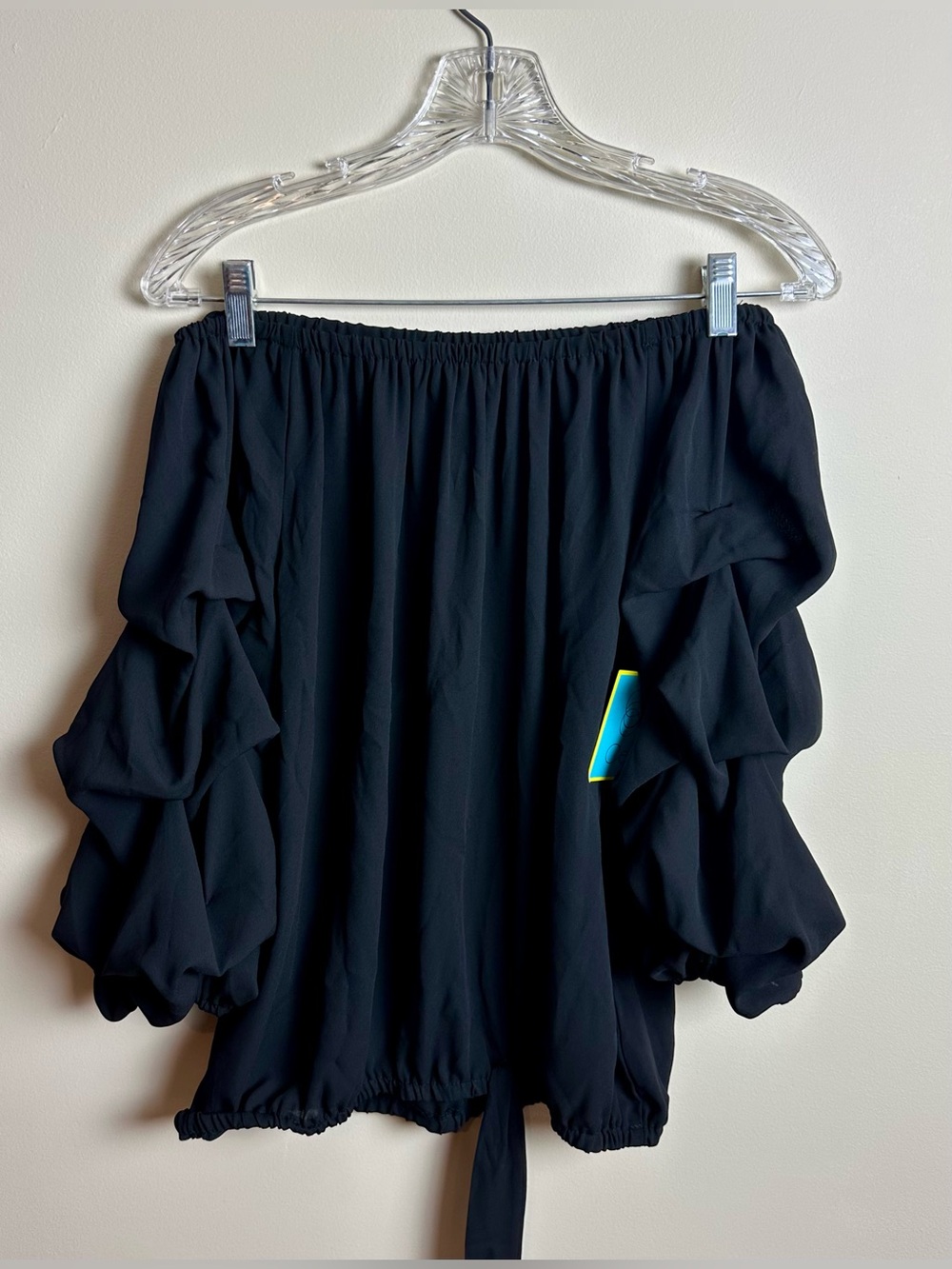 Cece Black Off the Shoulder Blouse